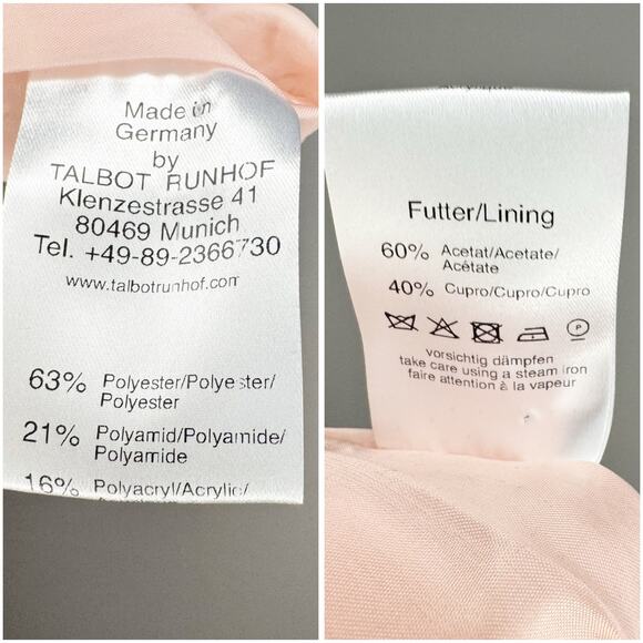 Talbot Runhof Pink Jacquard Knee Length A-Line Dress NWT New US 4 - Picture 10 of 11